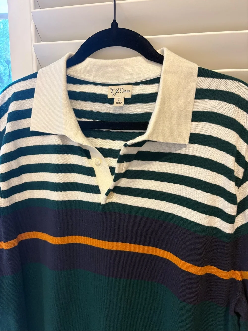 J. Crew Heritage Men’s Size Large Polo Striped Sweater